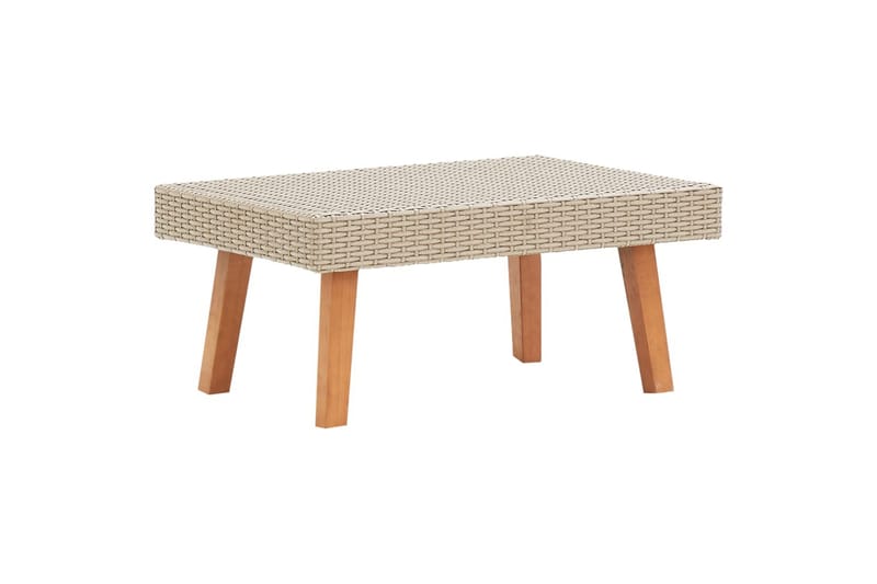 Loungesæt til haven 4 dele med hynder polyrattan beige - Beige - Havemøbler - Loungemøbler - Loungesæt