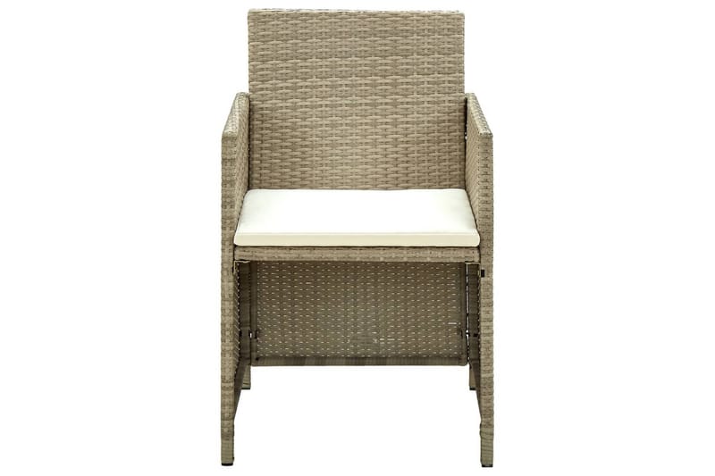 loungesæt til haven 4 dele med hynder polyrattan beige - Beige - Havemøbler - Loungemøbler - Loungesæt