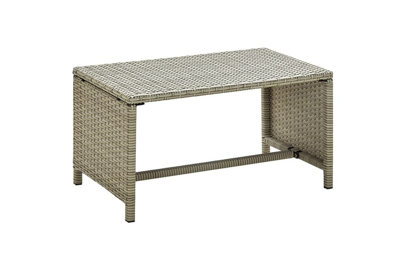 loungesæt til haven 4 dele med hynder polyrattan beige - Beige - Havemøbler - Loungemøbler - Loungesæt