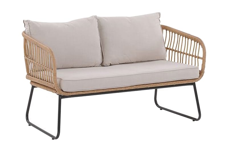 Pianillo 4-Pers. Loungesæt - Beige/Polyrattan - Havemøbler - Loungemøbler - Loungesæt