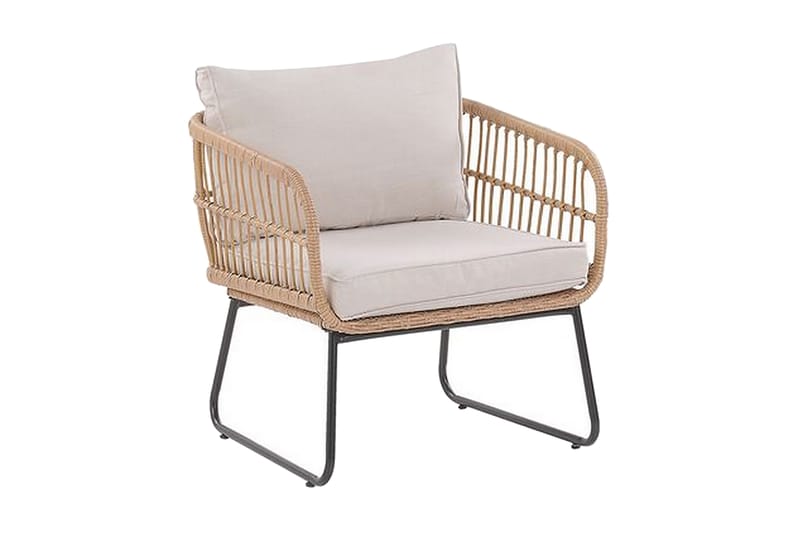 Pianillo 4-Pers. Loungesæt - Beige/Polyrattan - Havemøbler - Loungemøbler - Loungesæt