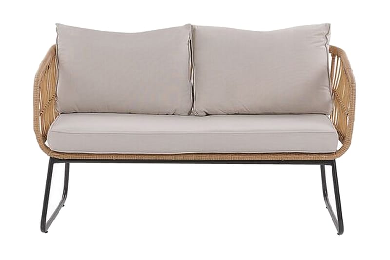 Pianillo 4-Pers. Loungesæt - Beige/Polyrattan - Havemøbler - Loungemøbler - Loungesæt