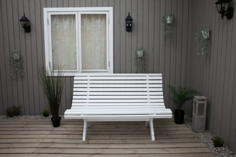 Norvald Havebænk 140 cm - Hvid - Havemøbler - Loungemøbler - Loungesofaer