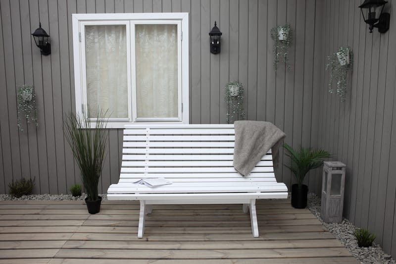 Norvald Havebænk 140 cm - Hvid - Havemøbler - Loungemøbler - Loungesofaer