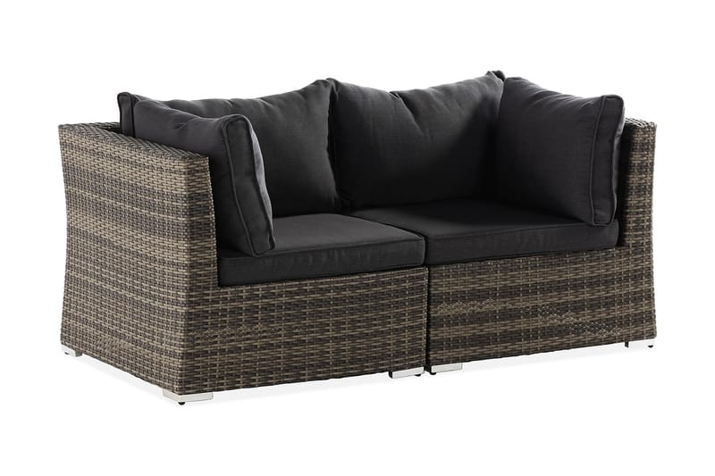 Wisconsin Premium Loungesofa med Armlæn 2-Pers. - Polyrattan/Grå - Havemøbler - Loungemøbler - Loungesofaer