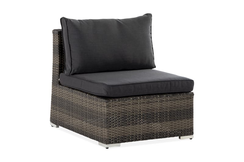 Wisconsin Premium Midtermodul Polyrattan/Grå/Brun - Havemøbler - Loungemøbler - Moduler