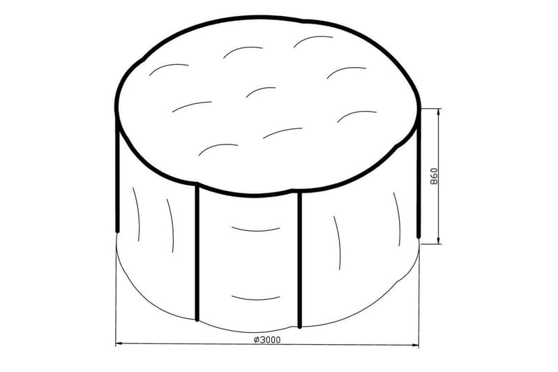 Klas Møbelbeskyttelse Rund Ø300 - Grå - Havemøbler - Pudeopbevaring & havemøbelovertræk - Betræk havemøbler