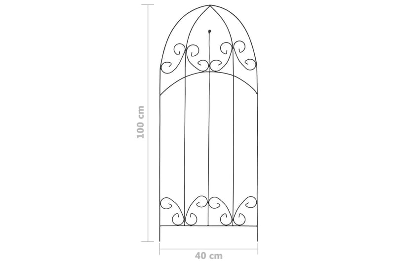 Plantestativer 3 Stk. 40X100 cm Jern Sort - Havemøbler - Solafskærmning - Afskærmning & vindsejl - Espailer