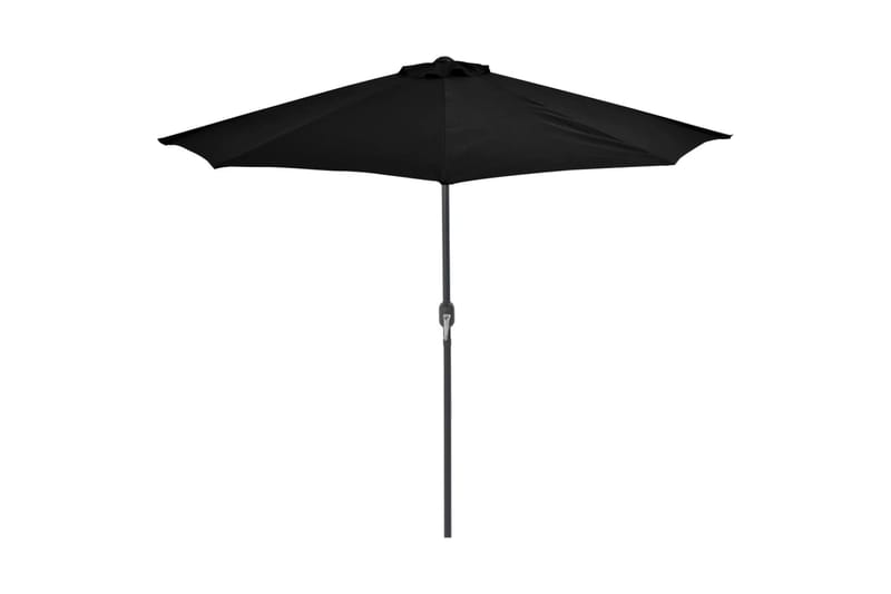 Altanparasol med aluminiumsstang 270x135x245 cm halv sort - Sort - Havemøbler - Solafskærmning - Parasoller