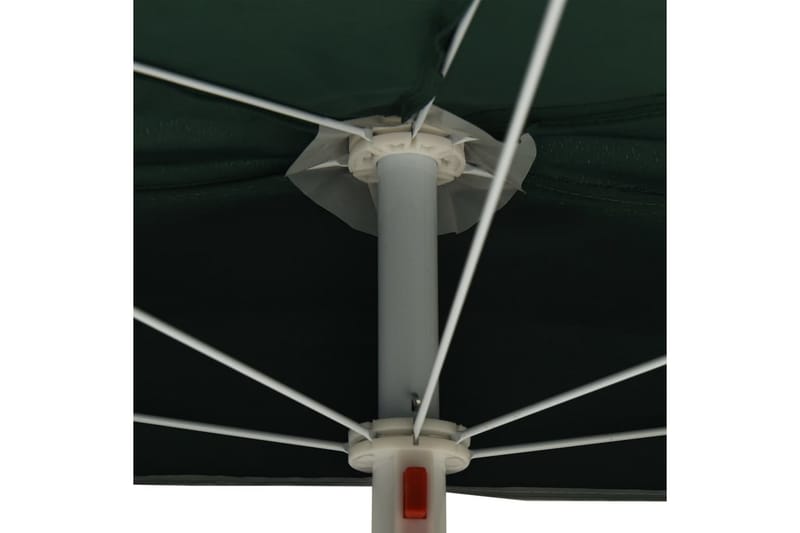 halv parasol med stang 180x90 cm grøn - Grøn - Parasoller