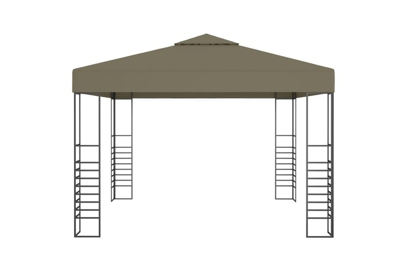 Havetelt 3x3 m 180 g/m² gråbrun - Gråbrun - Havemøbler - Solafskærmning - Havepavilloner - Komplet pavillon