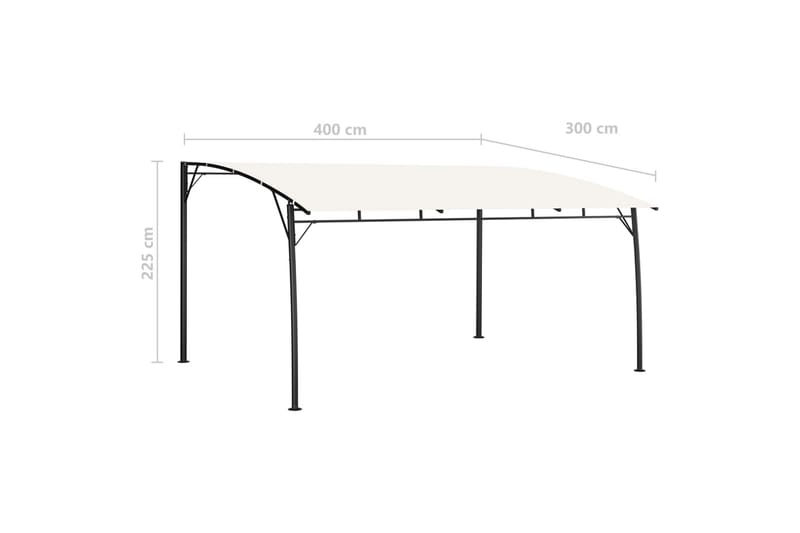 Fritstående Markise 4X3X2,25 M Cremefarvet - Havemøbler - Solafskærmning - Havepavilloner - Komplet pavillon