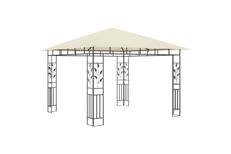 Pavillon Med Myggenet 3X3X2,73 M 180 G/M² Cremefarvet - Havemøbler - Solafskærmning - Havepavilloner - Komplet pavillon