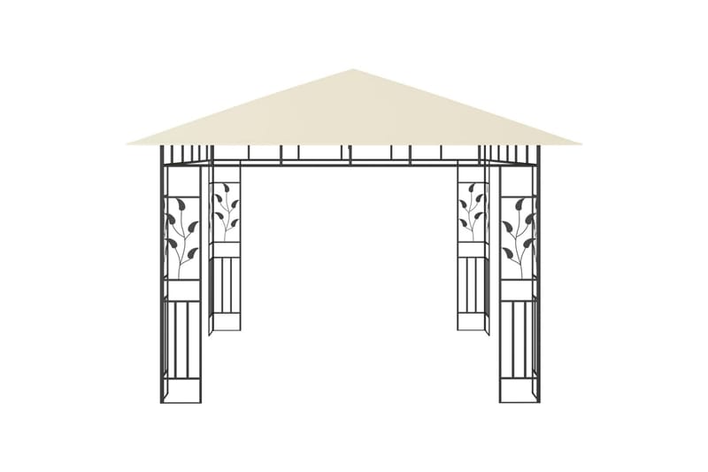 Pavillon Med Myggenet 3X3X2,73 M 180 G/M² Cremefarvet - Havemøbler - Solafskærmning - Havepavilloner - Komplet pavillon