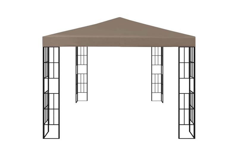 pavillon 4x3 m gråbrun - Gråbrun - Havemøbler - Solafskærmning - Havepavilloner - Komplet pavillon