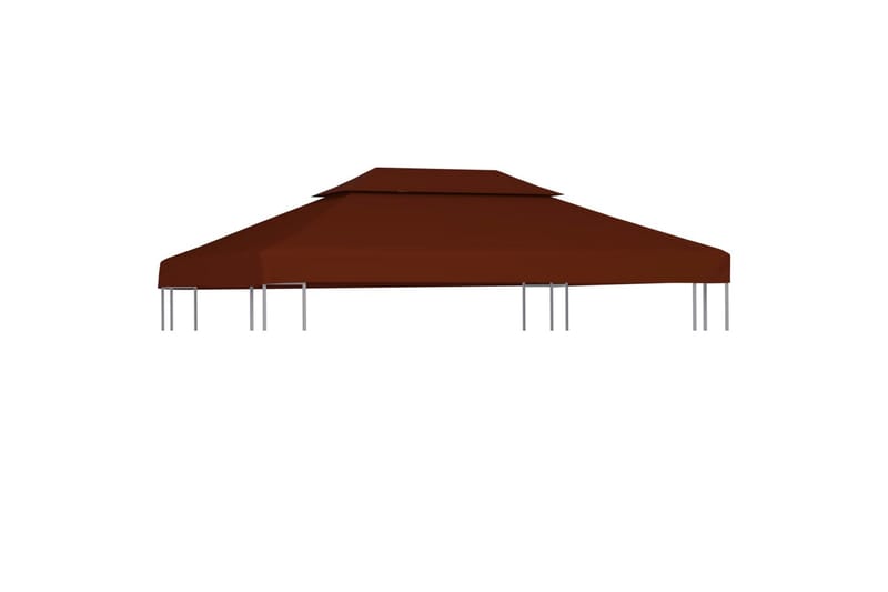 Pavillontopdække 2 Niveauer 310 G/m² 4x3 M Terracotta - Havemøbler - Solafskærmning - Havepavilloner - Pavillontag