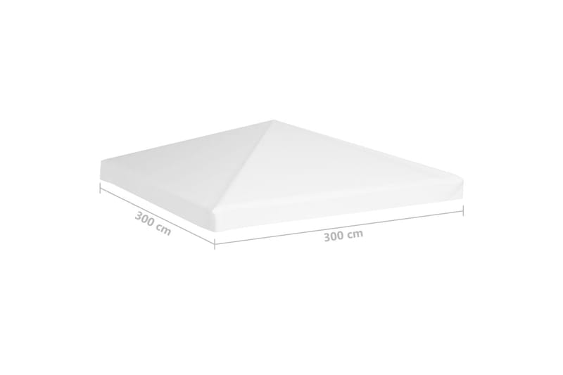 Pavillontopdække 270 g/m² 3x3 m hvid - Hvid - Havemøbler - Solafskærmning - Havepavilloner - Pavillontag