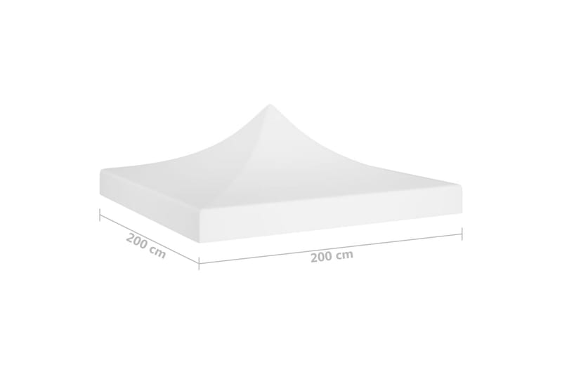 Tag til festtelt 2x2 m 270 g/m² hvid - Hvid - Havemøbler - Solafskærmning - Havepavilloner - Pavillontag