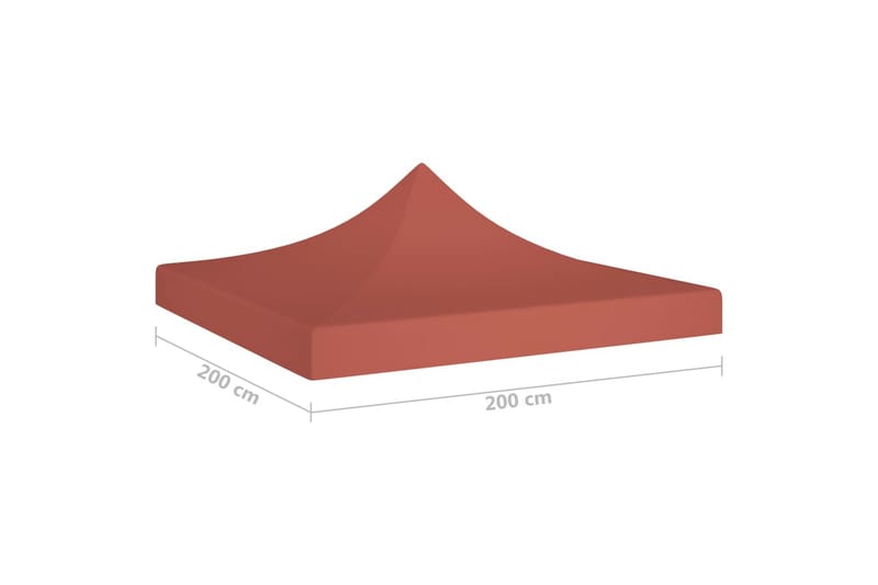 Tag til festtelt 2x2 m 270 g/m² terrakotta - Rød - Havemøbler - Solafskærmning - Havepavilloner - Pavillontag