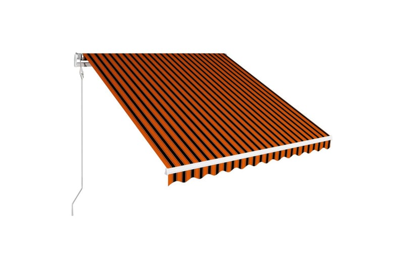 automatisk foldemarkise 350 x 250 cm orange og brun - Orange - Balkonmarkise - Markiser - Terrassemarkise