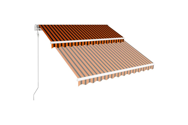 automatisk foldemarkise 350 x 250 cm orange og brun - Orange - Havemøbler - Solafskærmning - Markiser - Balkonmarkise