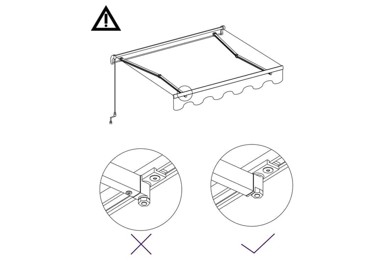 Automatisk Foldemarkise 400X300 cm Blå Og Hvid - Havemøbler - Solafskærmning - Markiser - Vinduesmarkise