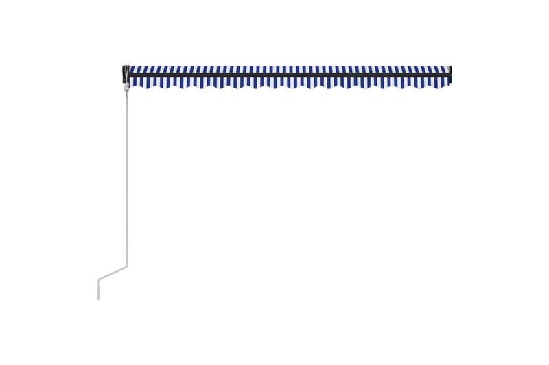 Automatisk Foldemarkise 400X300 cm Blå Og Hvid - Havemøbler - Solafskærmning - Markiser - Vinduesmarkise