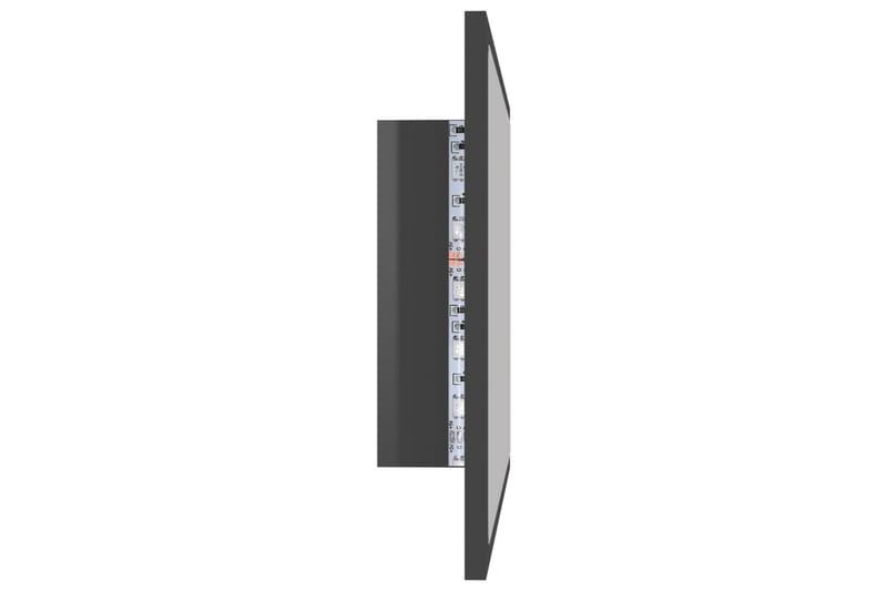 badeværelsesspejl 60x8,5x37 cm spånplade grå højglans - Grå - Balkonmarkise - Markiser - Terrassemarkise