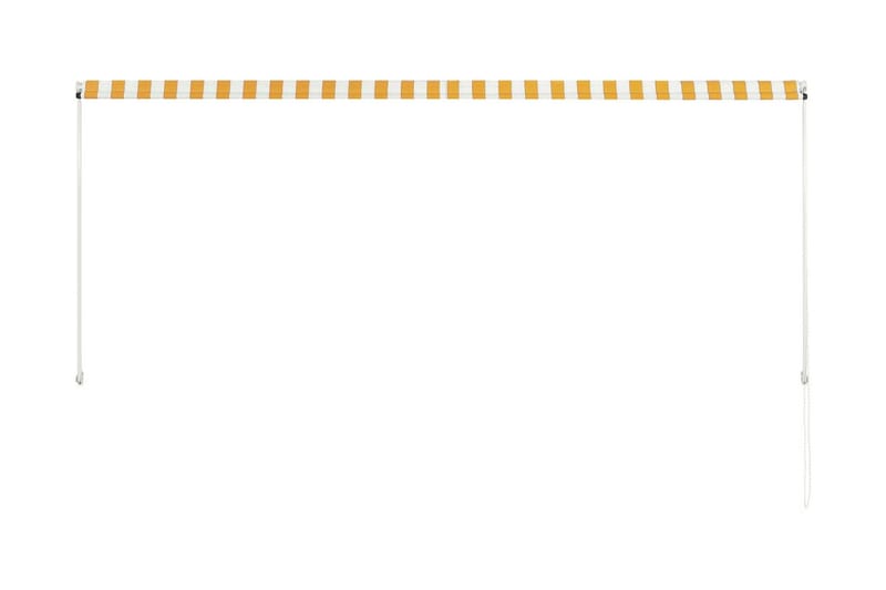 foldemarkise 300x150 cm gul og hvid - Flerfarvet - Havemøbler - Solafskærmning - Markiser - Balkonmarkise