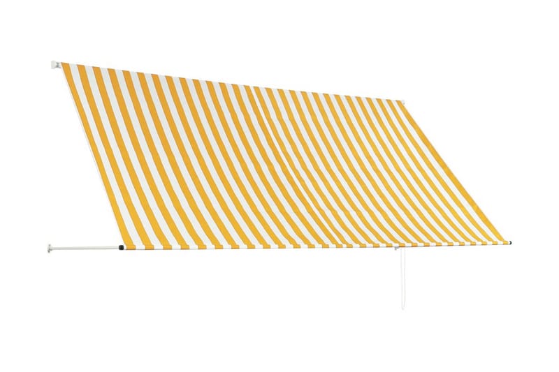 foldemarkise 300x150 cm gul og hvid - Flerfarvet - Balkonmarkise - Markiser - Terrassemarkise