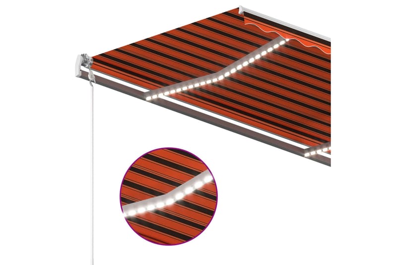 foldemarkise m. LED-lys 3,5x2,5 m manuel betjening - Havemøbler - Solafskærmning - Markiser - Balkonmarkise