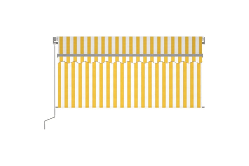 foldemarkise m. rullegardin + LED-lys 3,5x2,5 m manuel - Gul - Vinduesmarkise - Markiser - Solbeskyttelse vindue