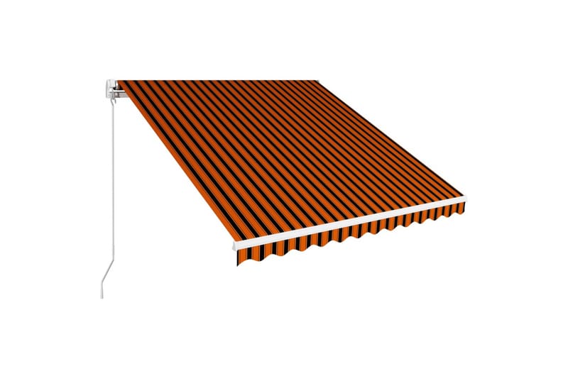 foldemarkise manuel betjening 300 x 250 cm orange og brun - Orange - Balkonmarkise - Markiser - Terrassemarkise