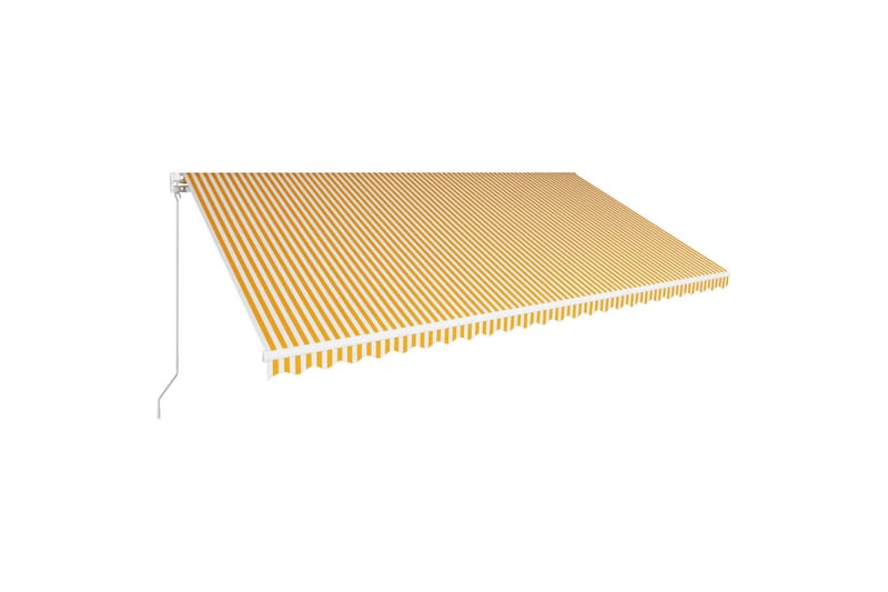 foldemarkise manuel betjening 600 x 300 cm gul og hvid - Gul - Balkonmarkise - Markiser - Terrassemarkise