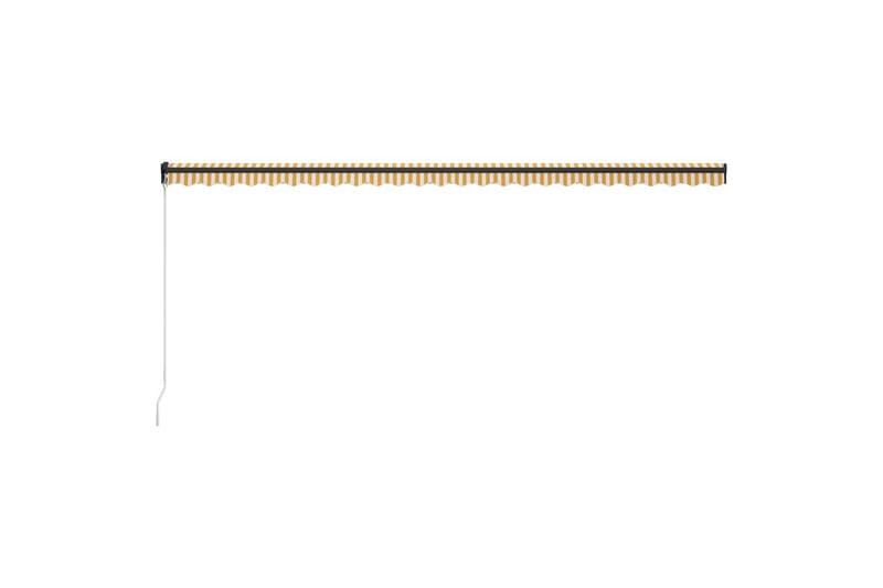 Foldemarkise Manuel Betjening 600X300 cm Gul Og Hvid - Havemøbler - Solafskærmning - Markiser - Vinduesmarkise