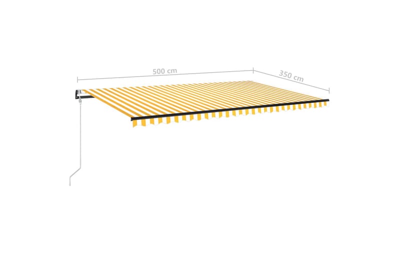 foldemarkise med automatisk betjening 500x350 cm - Gul - Havemøbler - Solafskærmning - Markiser - Balkonmarkise