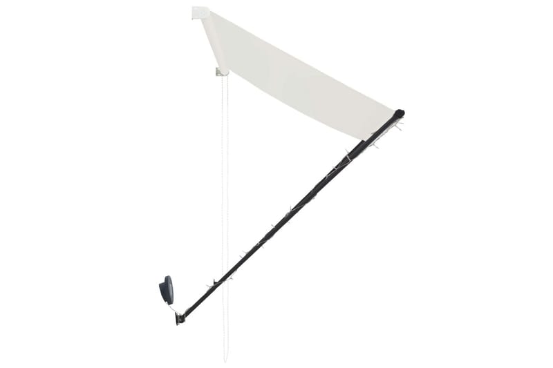 foldemarkise med LED 250x150 cm cremefarvet - Creme - Havemøbler - Solafskærmning - Markiser - Vinduesmarkise