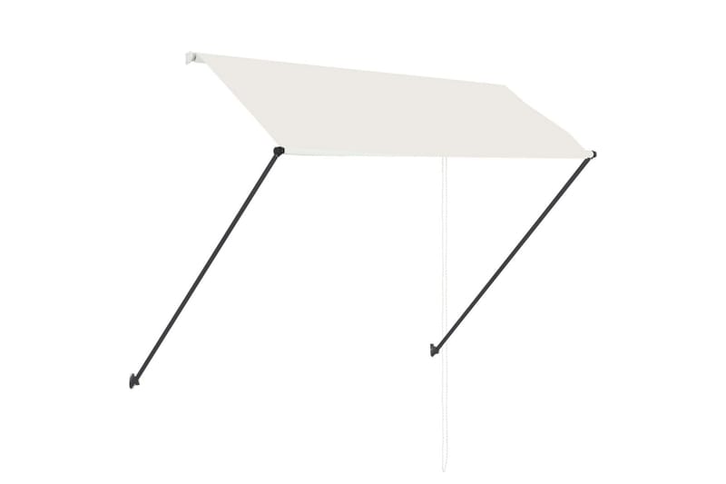 foldemarkise med LED 250x150 cm cremefarvet - Creme - Havemøbler - Solafskærmning - Markiser - Vinduesmarkise