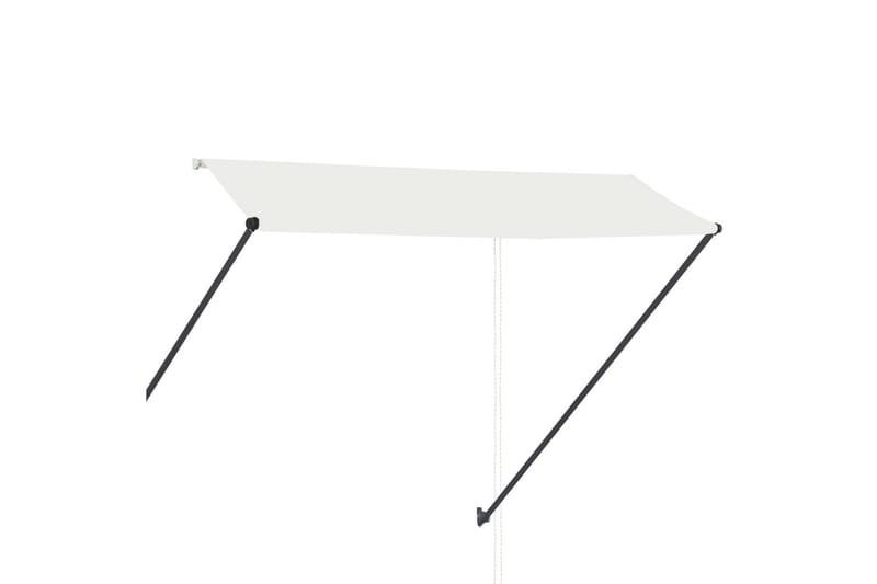 foldemarkise med LED 300x150 cm cremefarvet - Creme - Havemøbler - Solafskærmning - Markiser - Balkonmarkise