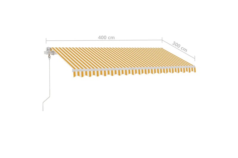 fritstående markise 400x300 cm automatisk betjening - Gul - Havemøbler - Solafskærmning - Markiser - Balkonmarkise