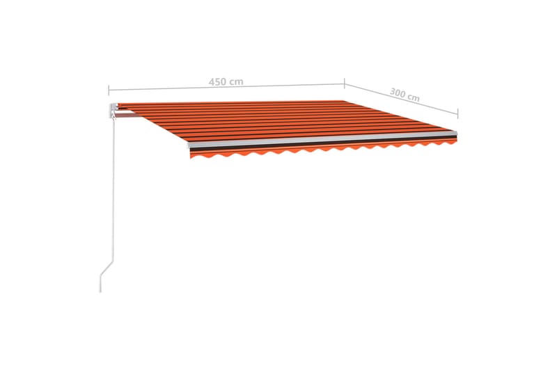 fritstående markise 450x300 cm automatisk - Orange - Havemøbler - Solafskærmning - Markiser - Balkonmarkise