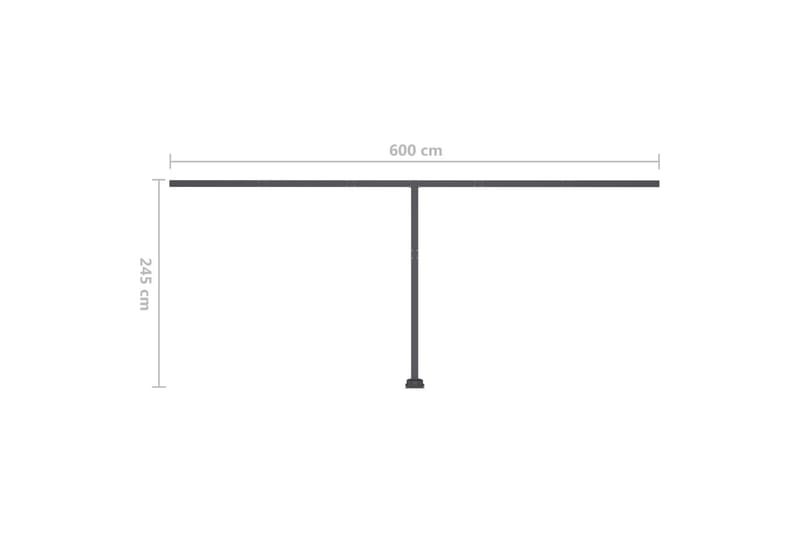 fritstående markise 600x350 cm automatisk betjening - Gul - Havemøbler - Solafskærmning - Markiser - Balkonmarkise