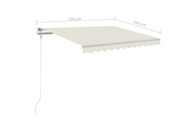 markise 350x250 cm automatisk betjening cremefarvet - Creme - Havemøbler - Solafskærmning - Markiser - Balkonmarkise