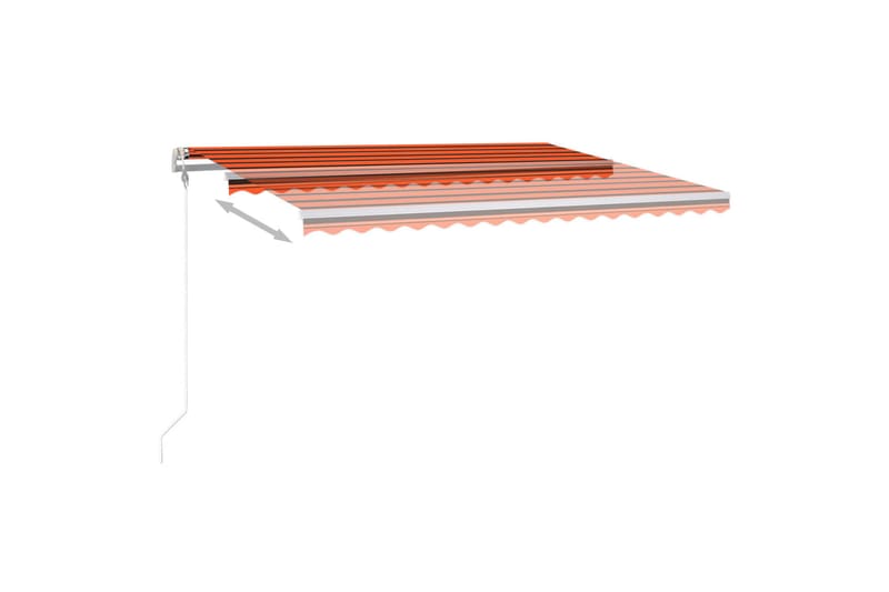 markise LED + vindsensor 400x300 cm automatisk - Orange - Havemøbler - Solafskærmning - Markiser - Balkonmarkise