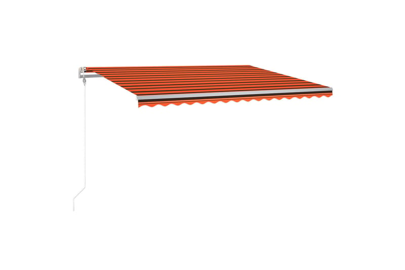 markise LED + vindsensor 400x300 cm automatisk - Orange - Havemøbler - Solafskærmning - Markiser - Balkonmarkise