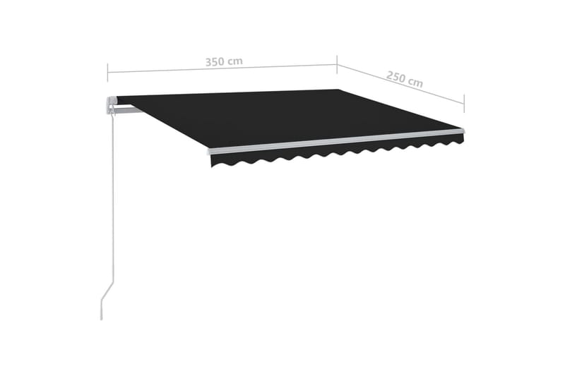 markise m. LED + vindsensor 3,5x2,5 m automatisk - Havemøbler - Solafskærmning - Markiser - Balkonmarkise