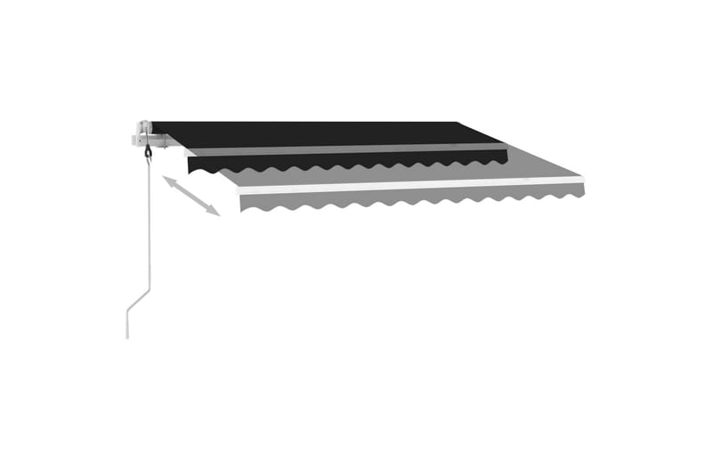 markise m. LED + vindsensor 300x250 cm automatisk antracit - Antracit - Havemøbler - Solafskærmning - Markiser - Balkonmarkise