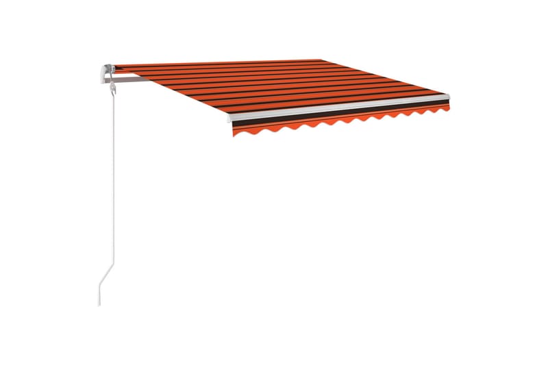 markise m. LED + vindsensor 300x250 cm automatisk - Orange - Havemøbler - Solafskærmning - Markiser - Balkonmarkise