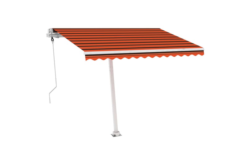 markise m. LED + vindsensor 350x250 cm automatisk - Orange - Havemøbler - Solafskærmning - Markiser - Balkonmarkise