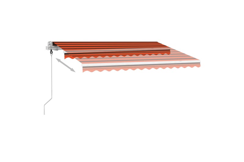 markise m. LED + vindsensor 350x250 cm automatisk - Orange - Havemøbler - Solafskærmning - Markiser - Balkonmarkise